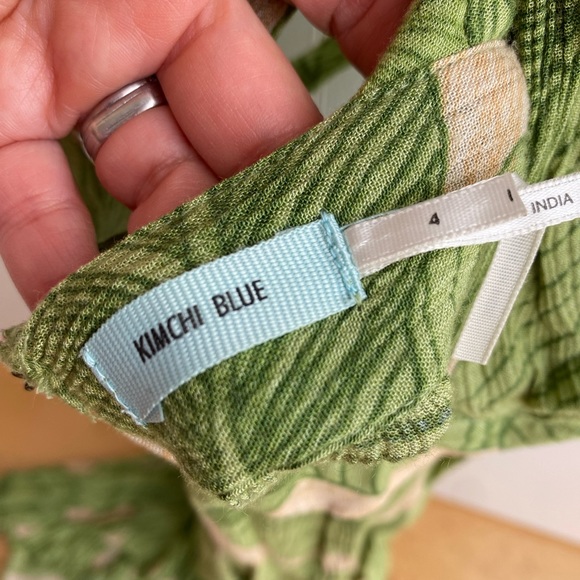 EUC🍍Kimchi Blue Beach Twist Front Banana Leaf Maxi Dress Size 4 - Picture 7 of 7